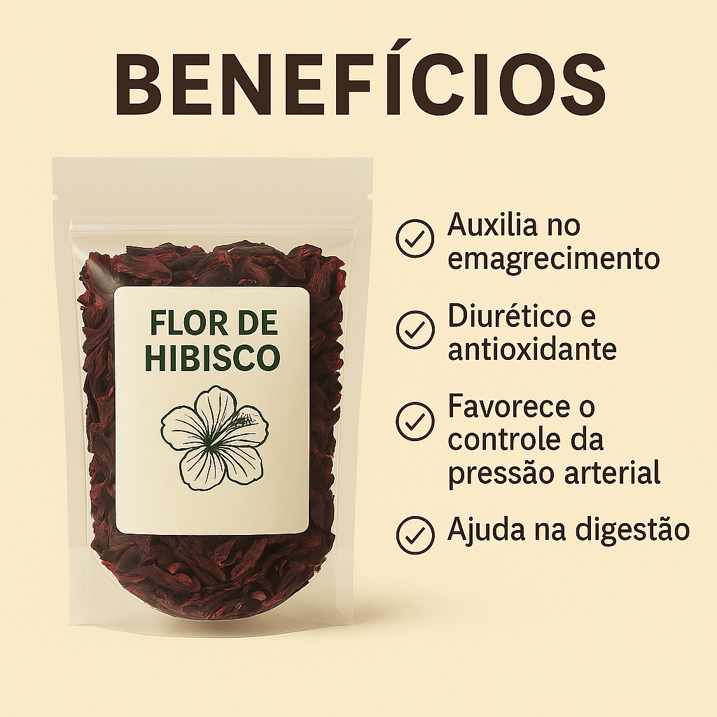 Flor de Hibisco 500g Embalagem refil WVegan