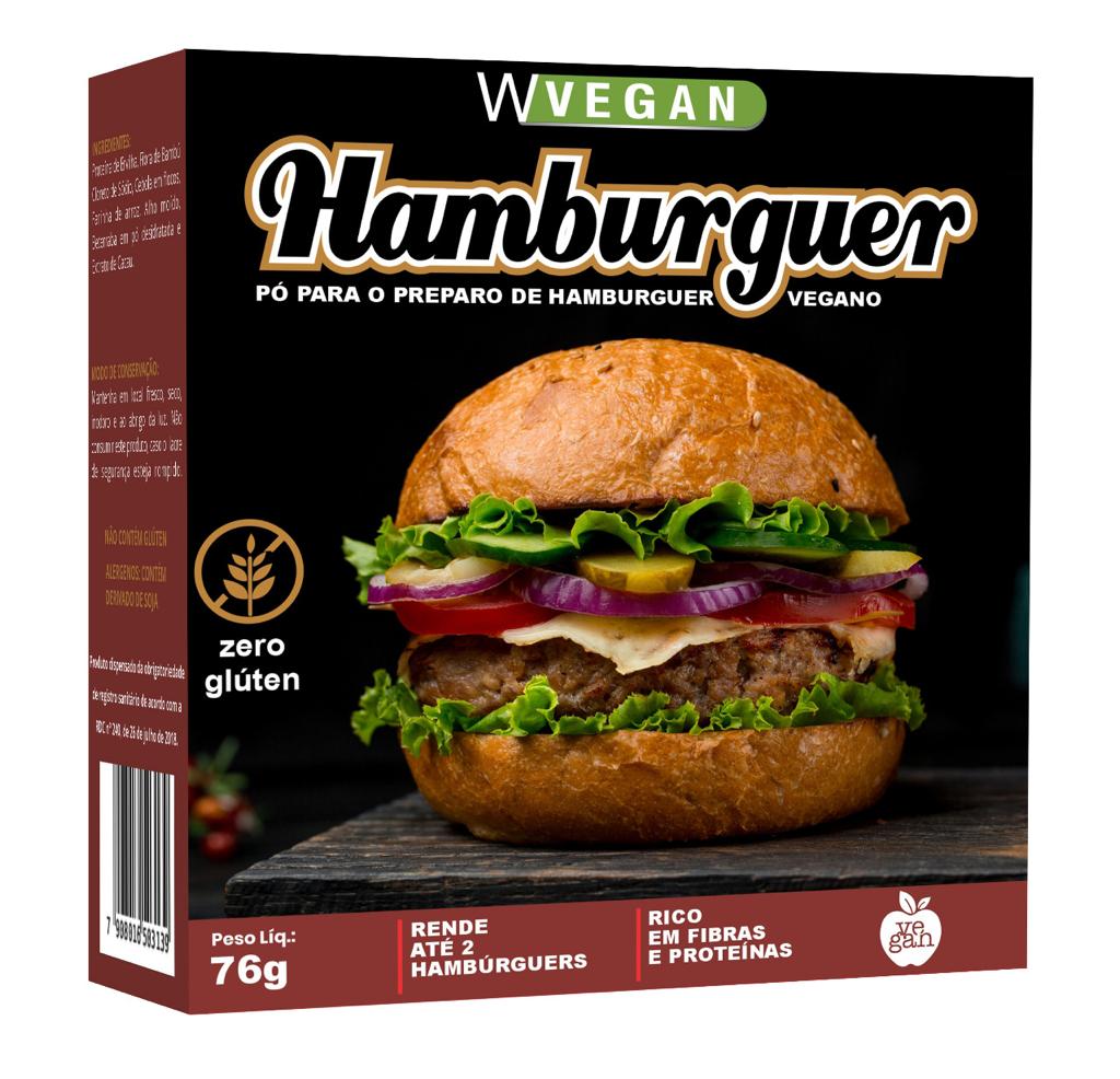 Pó para preparo de Hamburguer Vegano Sabor Carne