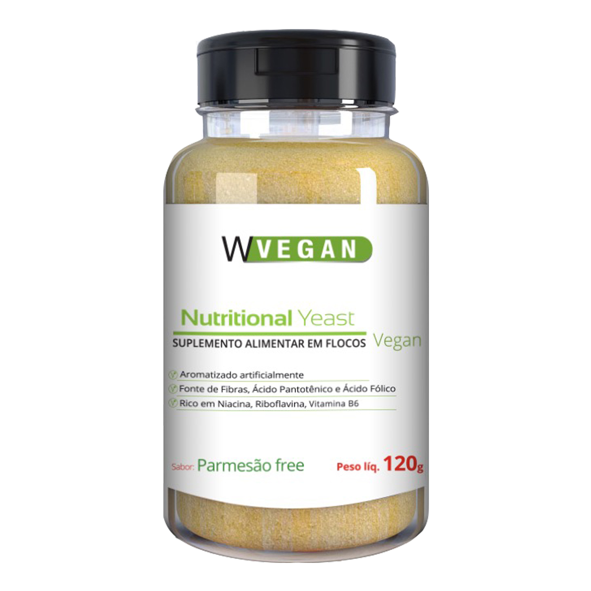 Nutritional Yeast Flocos Sabor Parmesão Free 120g WVegan Vegano