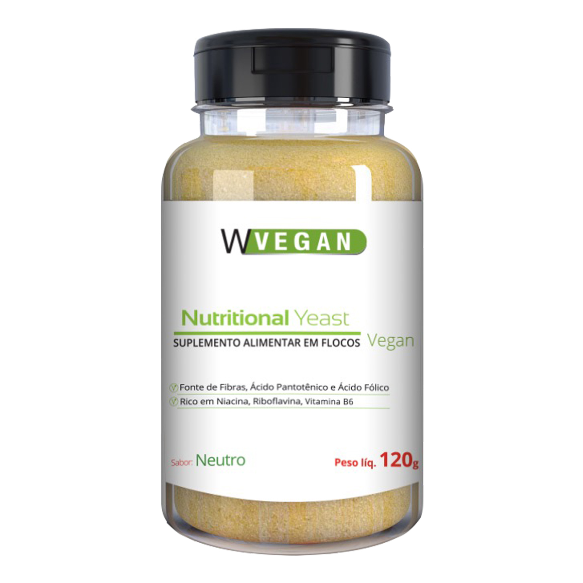 Nutritional Yeast Sem Sabor Neutra 120g WVegan Vegano