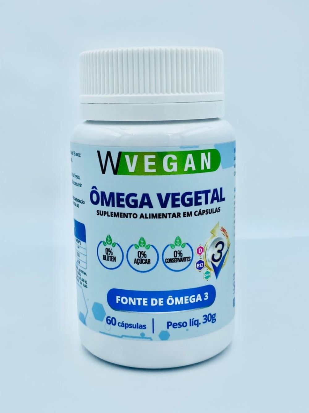 Ômega 3 Vegetal 60 capsulas WVegan Omega DHA Vegano