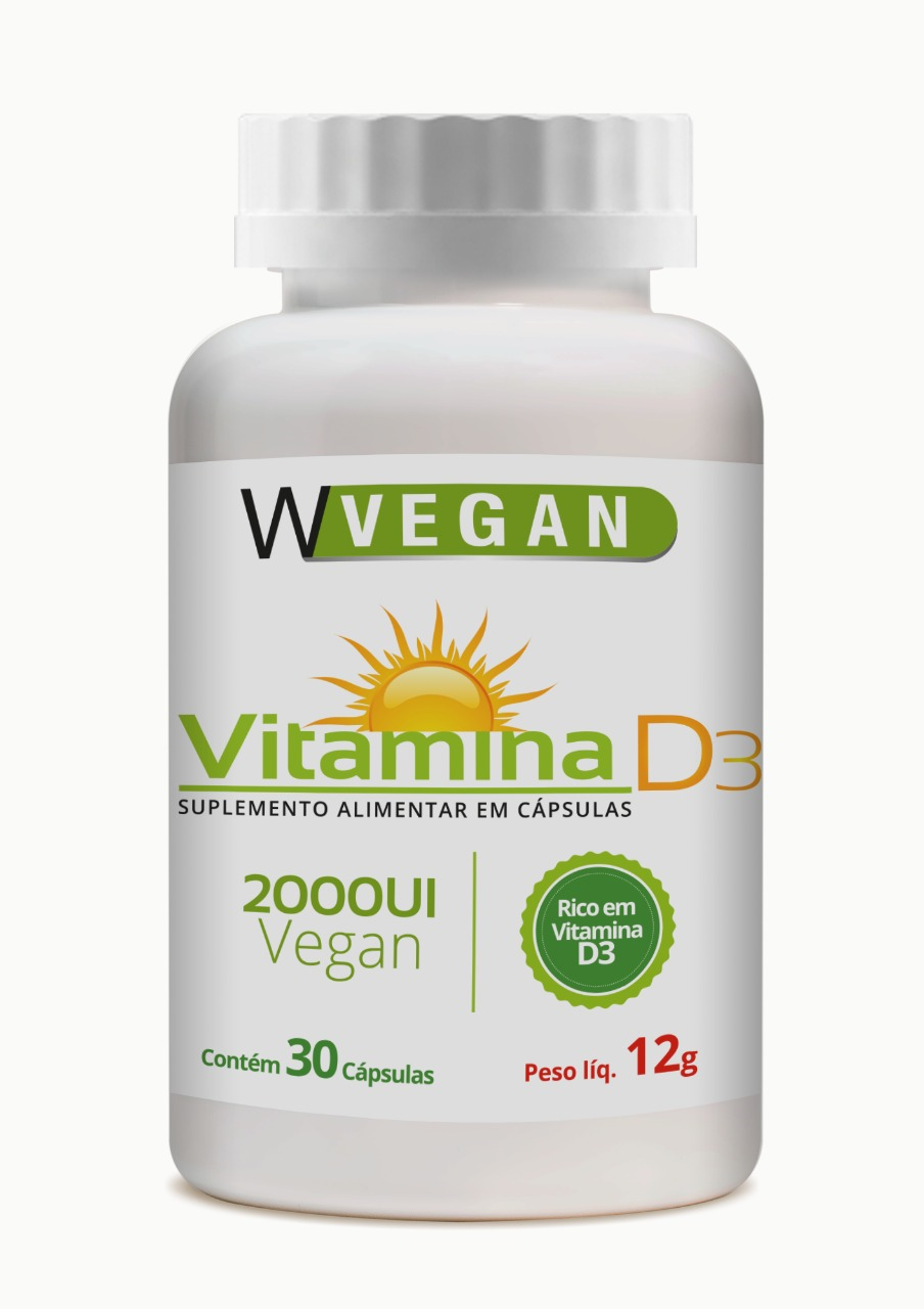 Vitamina D3 2000 UI 30 capsulas WVegan 2.000UI Vegano