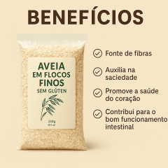 Aveia Floco finos sem gluten 500g Embalagem Refil WVegan Aveia Floco finos sem gluten 500g Embalagem Refil WVegan