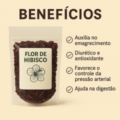 Flor de Hibisco 500g Embalagem refil WVegan Flor de Hibisco 500g Embalagem refil WVegan