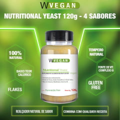 Nutritional Yeast Flocos 120g Levedura Nutricional Sabores Wvegan