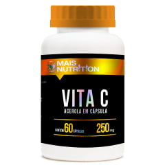 Acerola Vitamina C 250 mg 60 cápsulas – Mais Nutrition