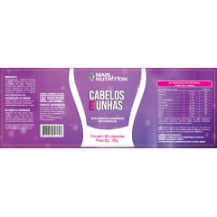 Cabelos e Unhas Hair & Nails 500mg 60 capsulas - Mais Nutrition