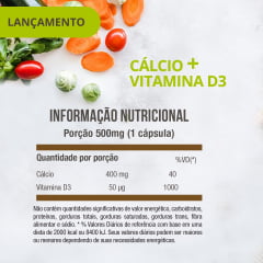 Calcio + Vitamina D3 2.000 UI 60 capsulas WVegan Vegano
