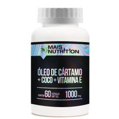 Óleo de Cártamo + Óleo de Coco + Vitamina E 1000 mg 60 capsulas softgel Mais Nutrition