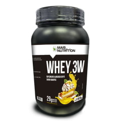 Whey Protein 3W 900g Sabores Baunilha , Chocolate , Morango e Bannoffe Mais Nutrition