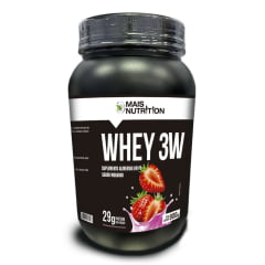 Whey Protein 3W 900g Sabores Baunilha , Chocolate , Morango e Bannoffee