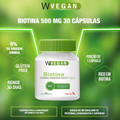 Biotina 500mg 30 capsulas WVegan