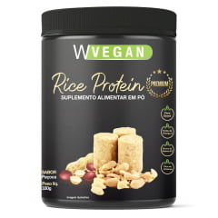 Rice Protein Premium 330g com DHA WVegan Paçoca - Proteina de Arroz Pacoca Vegano
