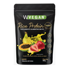 Rice Protein Premium 900g Embalagem Refil WVegan Sabor Vitamina de Frutas Vegano