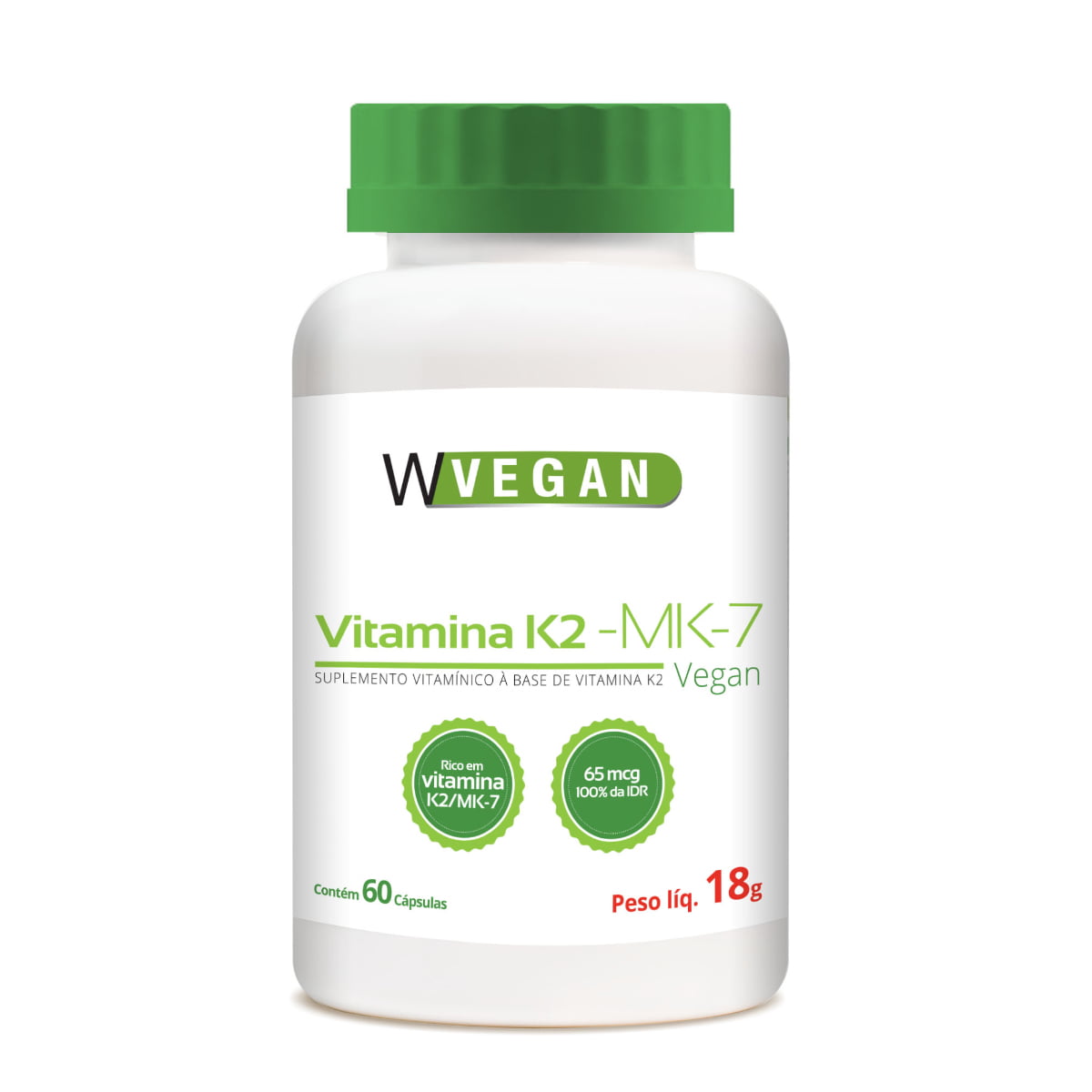 Vitamina K2 MK7 65mcg 60 capsulas WVegan