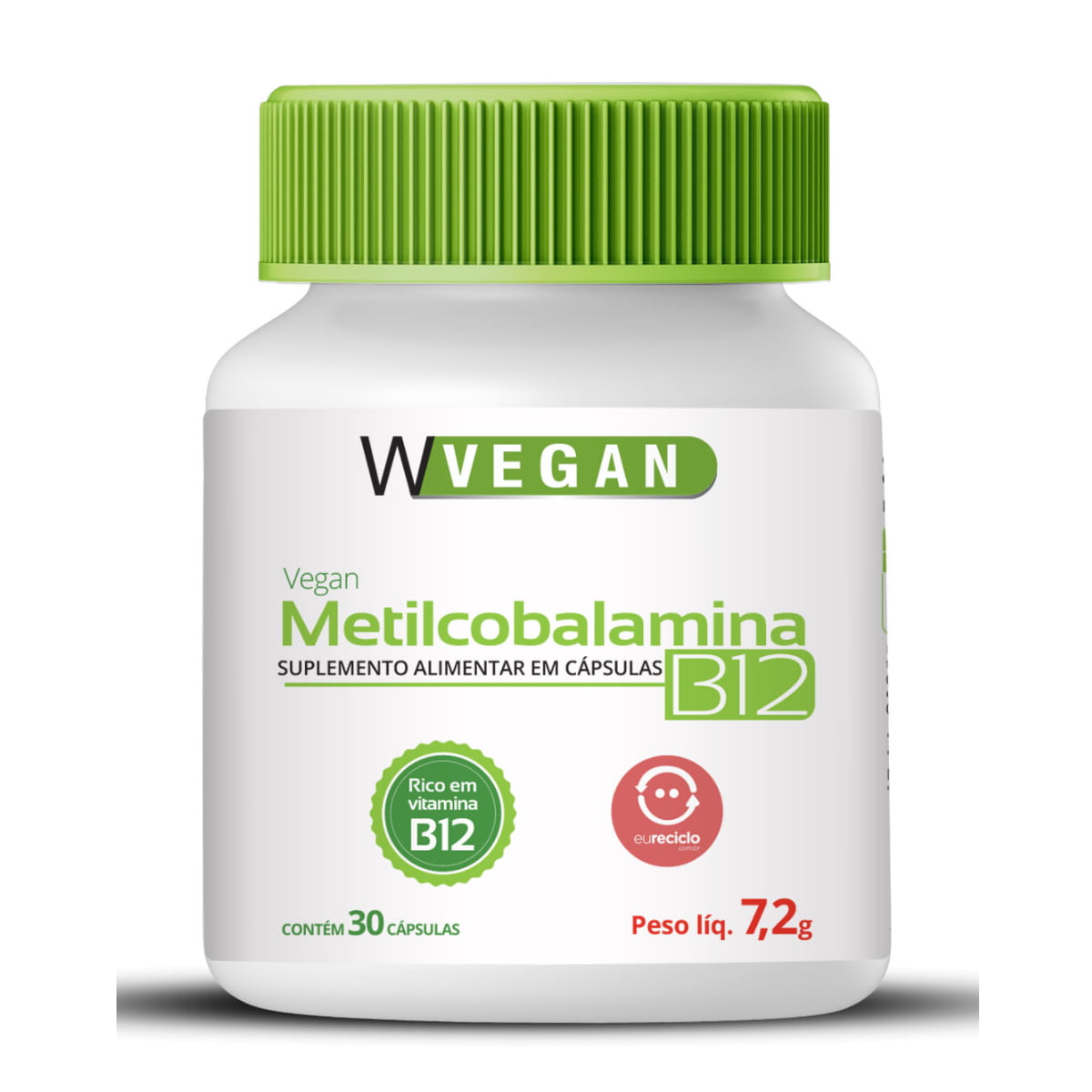 Vitamina B12 Metilcobalamina 9,94mcg 30 capsulas WVegan